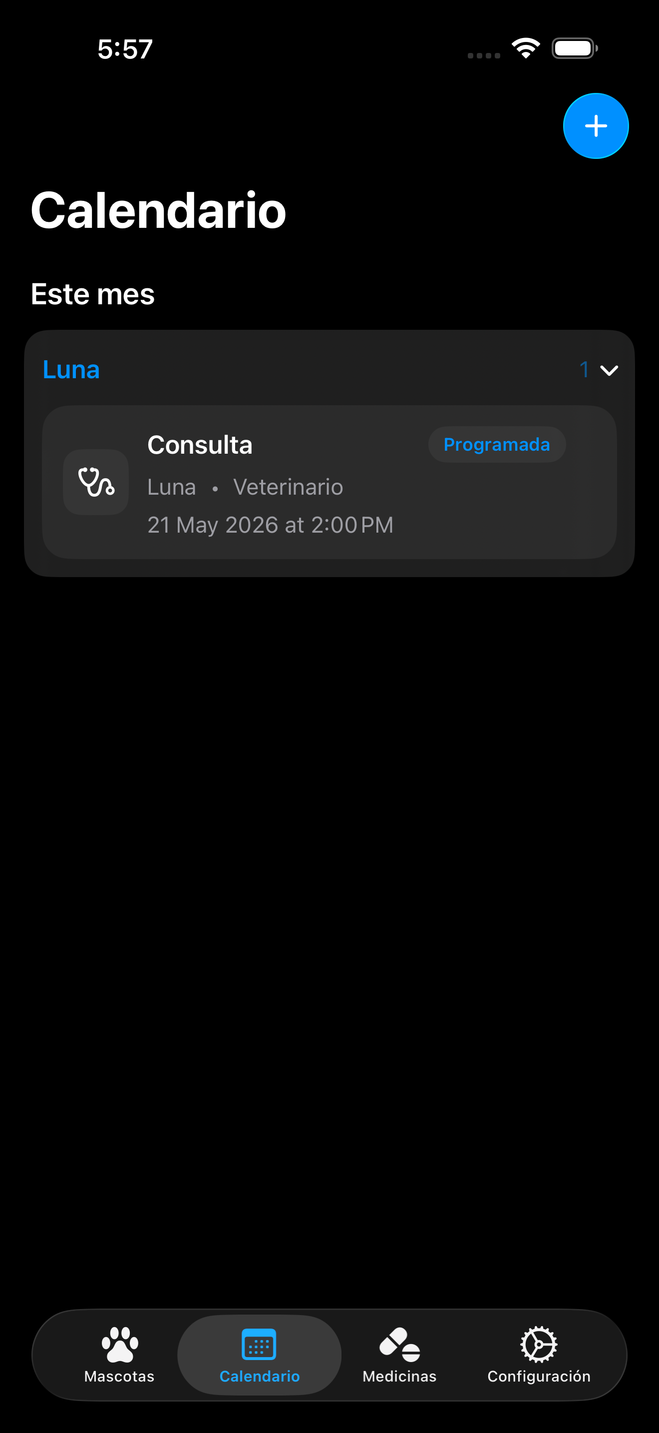Calendario en iPhone